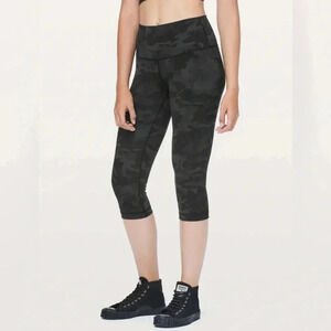 Lululemon Wunder Under Hi-Rise 1/2 Tight *17" Incognito Camo Multi Grey 2